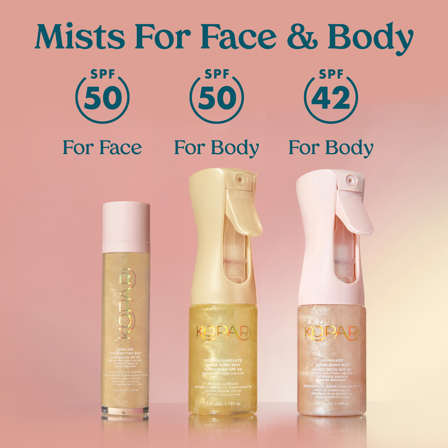 Sunglaze Sheer Body Mist Sunscreen SPF 42